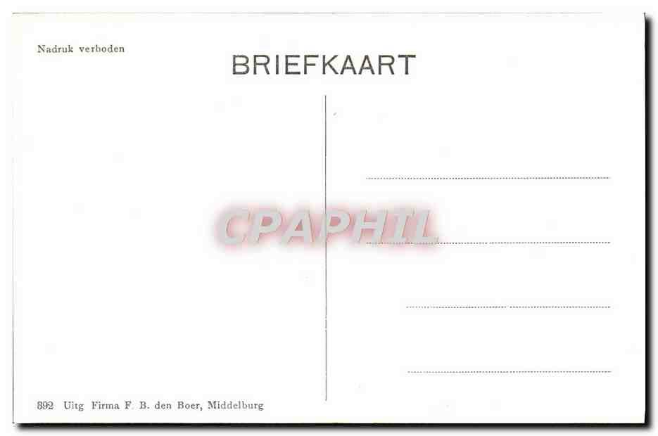 CPA Walcherch Boerenmeisje Enfant Folklore — Rückseite