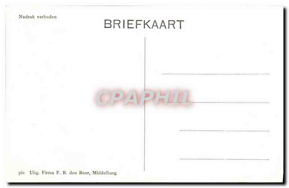 CPA Aan De Zuiderzee Enfant Bateau — Rückseite