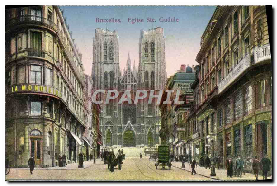 CPA Bruxelles Eglise Ste Gudule La Mondiale