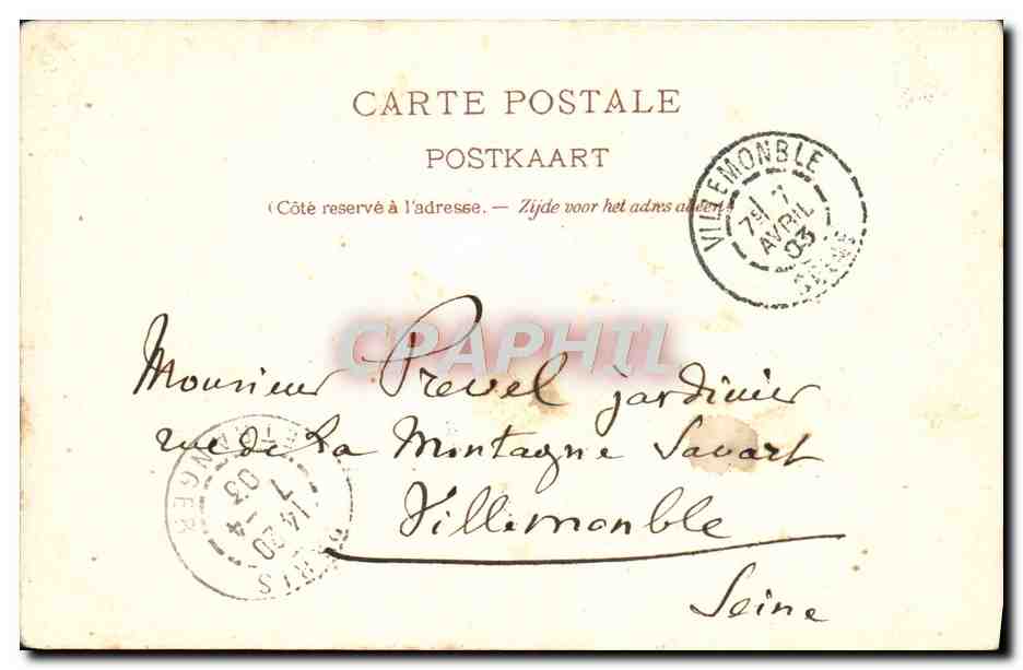 CPA Bruxelles La Senne et la petit ile — Verso