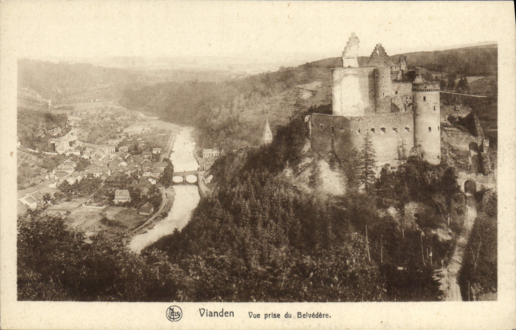 Vianden — Vue prise du Belvédère — E. A. Schaanck, Série 6, No 5