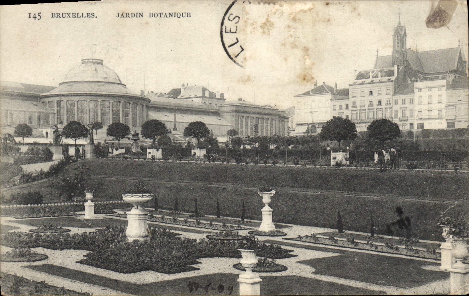 Bruxelles. Jardin Botanique — éditeur S.B.P., n° 145 - Recto