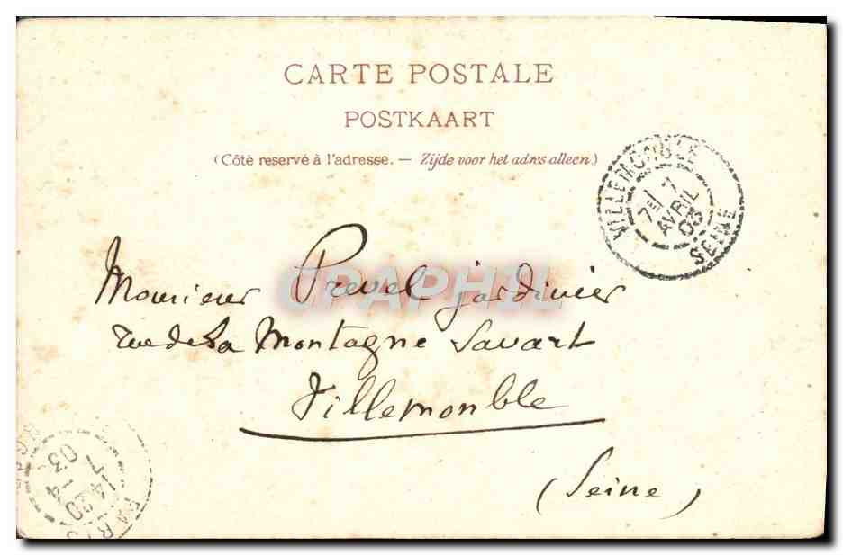 NIEUPEORT-LES MARAIS — vue de marais avec pêcheur — Édition Artistique 10-46, lith. J.-L. Godfart, Bruxelles — Verso