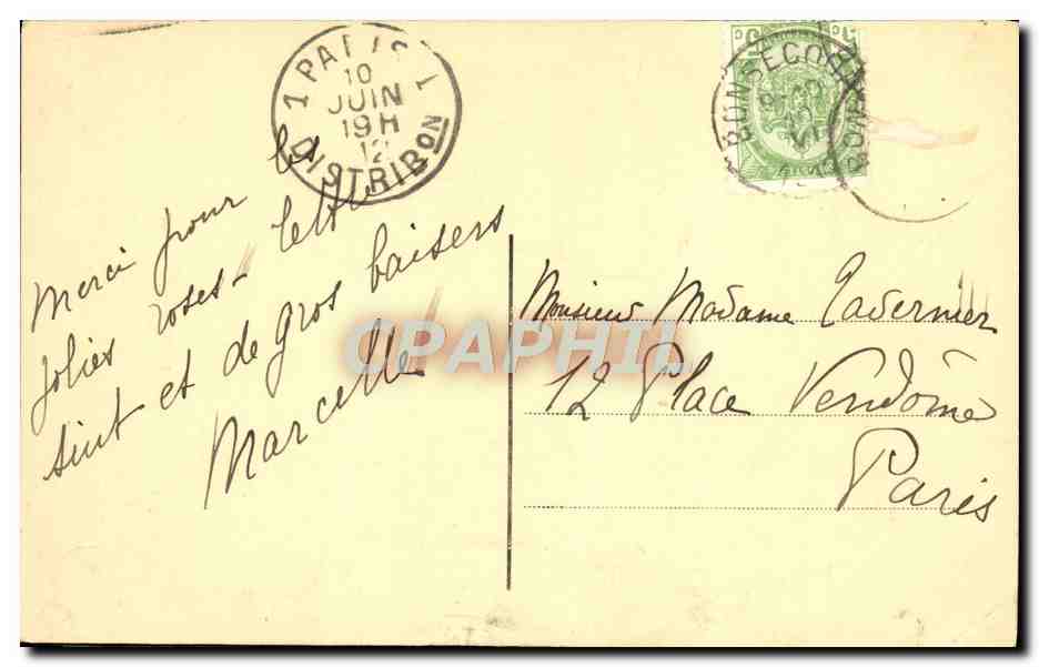 CPA Bonsecours Dreve du chateau de l'Hermitage  — Back