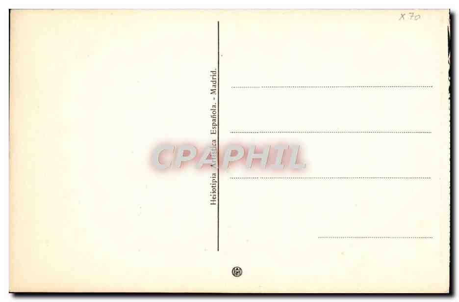 CPA Toledo Alcazar Puerta Principal — Rückseite