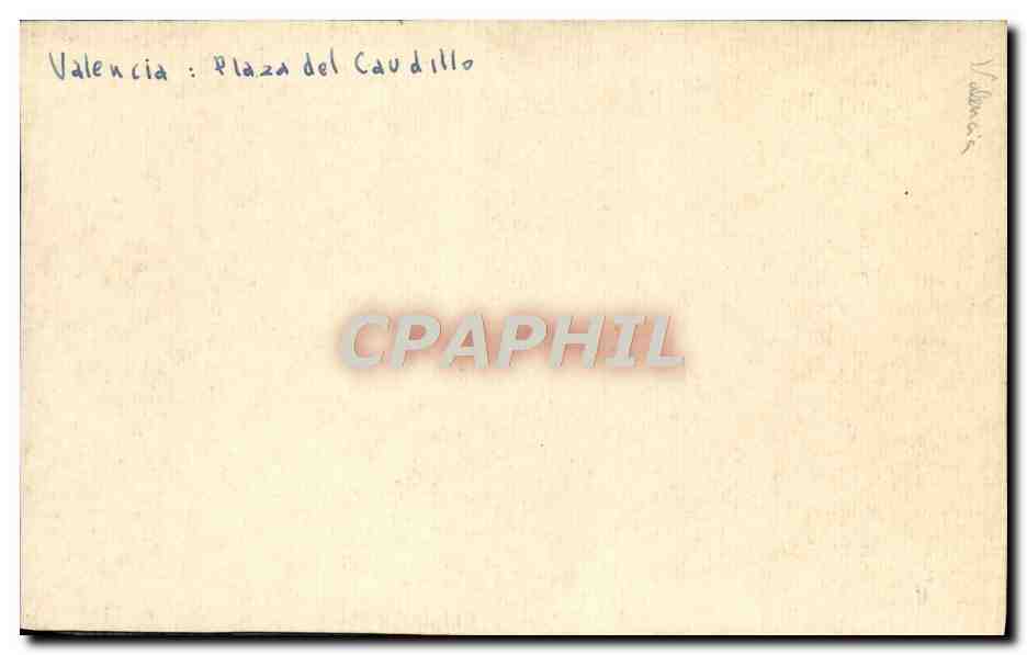 CPA Valencia plaza del Caudillo  — Rückseite