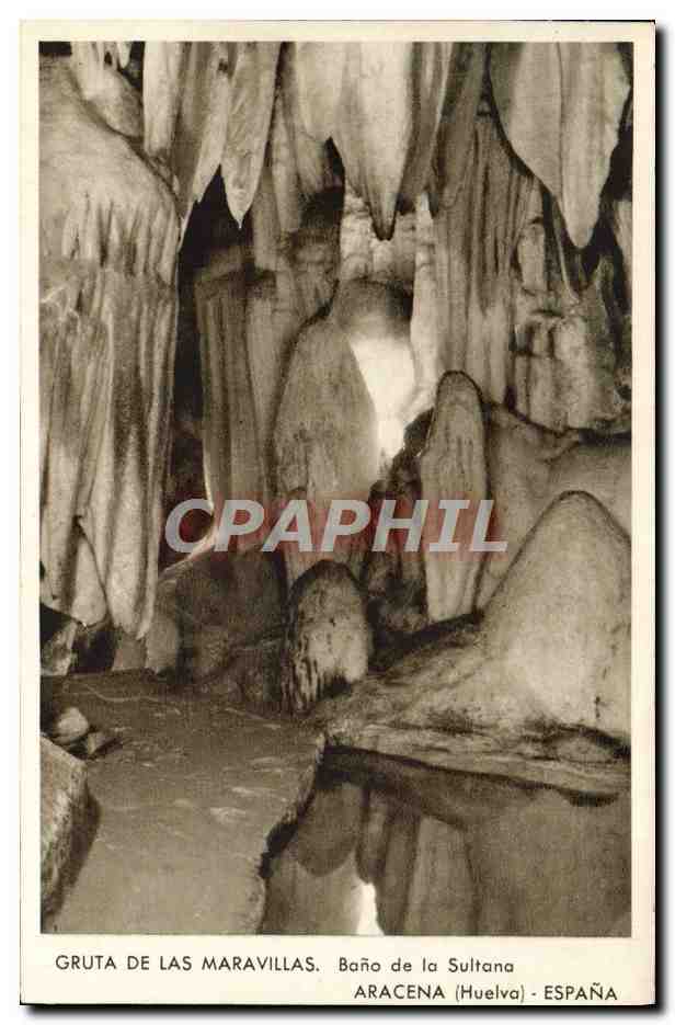 CPA Huelva Aracena Espana Gruta de las Maravillas Bano de la Sultana