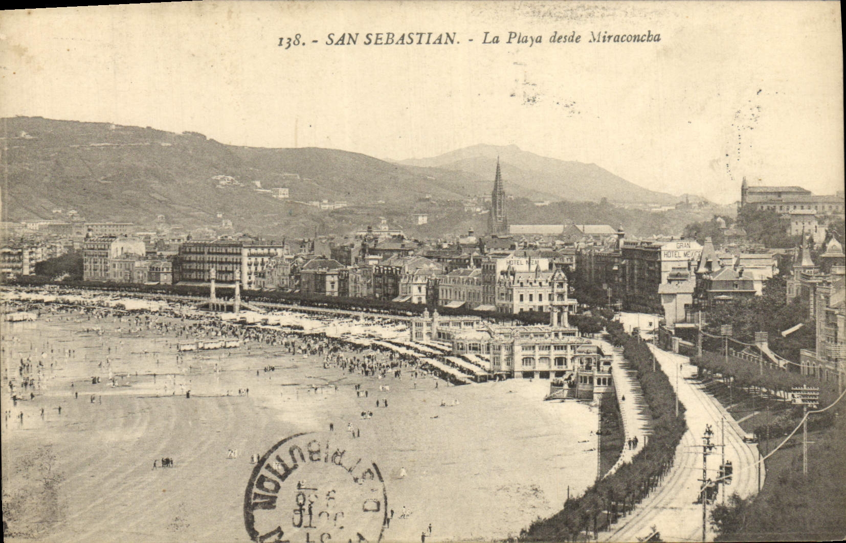 CPA San Sebastian La Playa desde Miraconcha