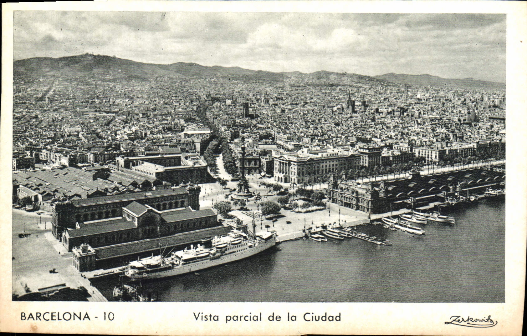 CPA Barcelona Vista Parcial de La Ciudad