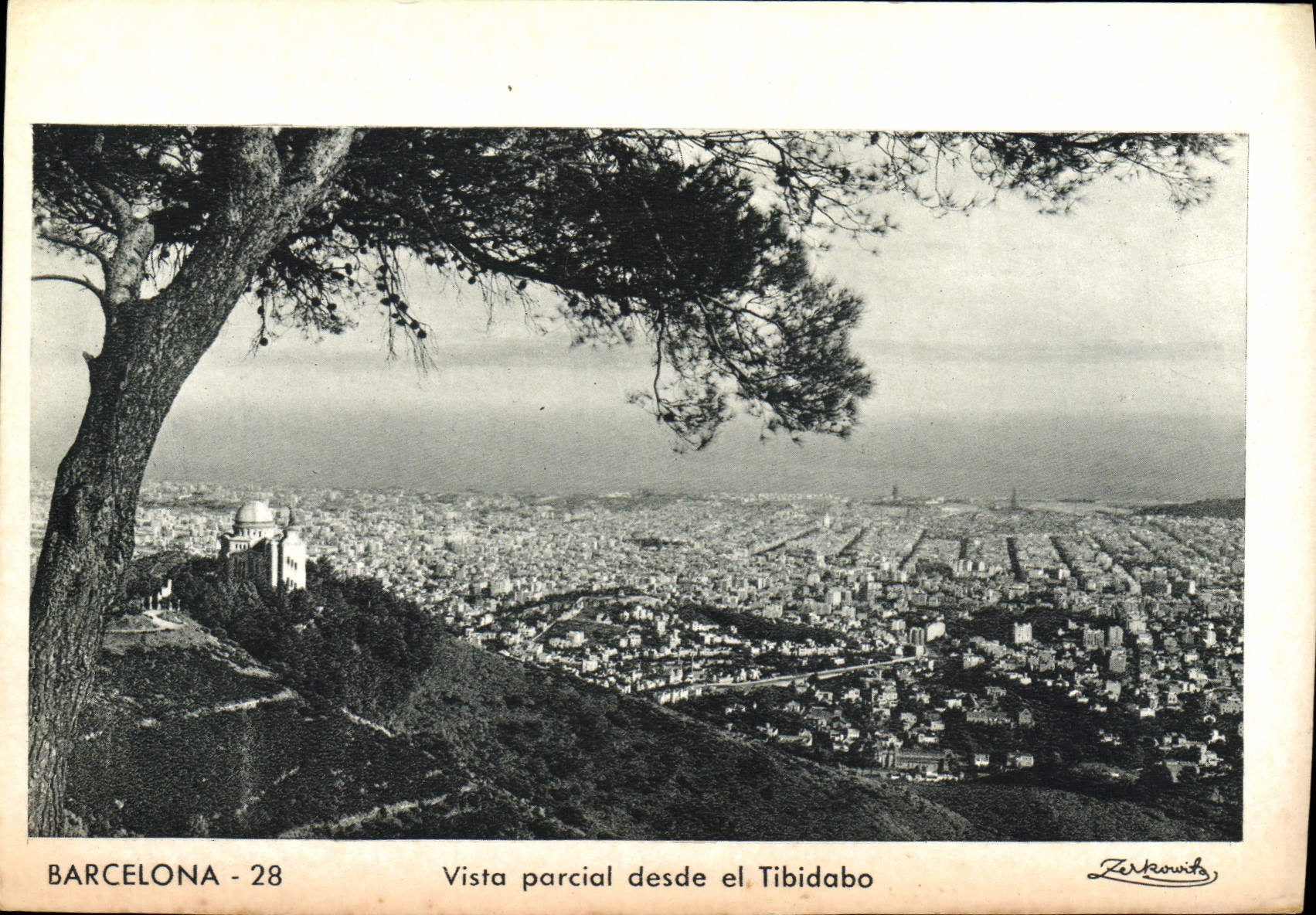 CPA Barcelona Vista Parcial desde el Tibidabo