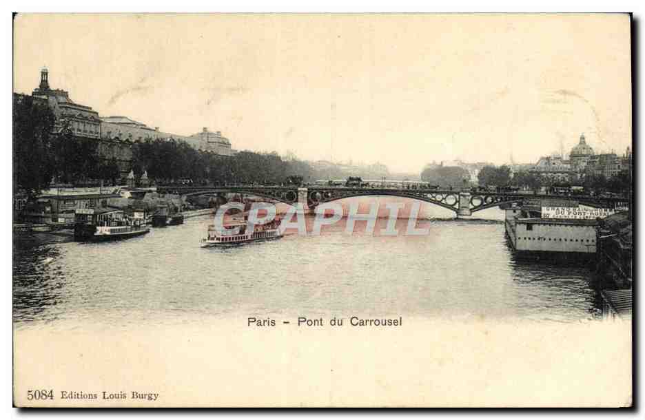 CPA Paris Pont du Carrousel