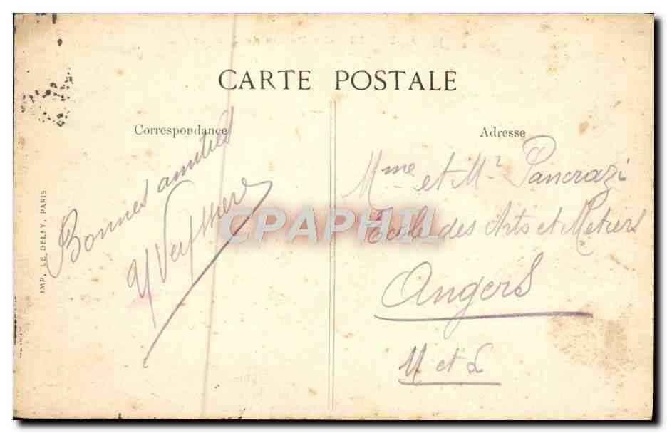 CPA Paris Le Palais de Justice — Verso