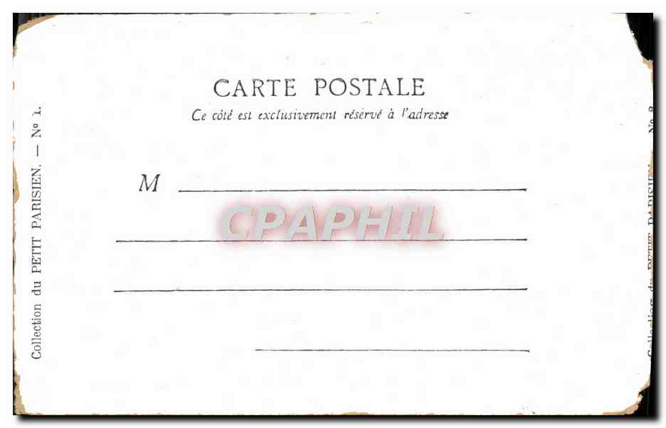 CPA Paris Le Pont Alexandre III — Verso