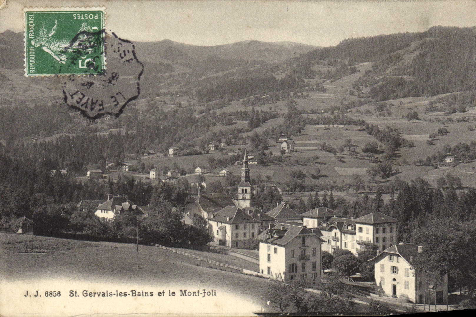 St. Gervais-les-Bains et le Mont-Joli — J.J. 6858 — Jullien frères, Genève