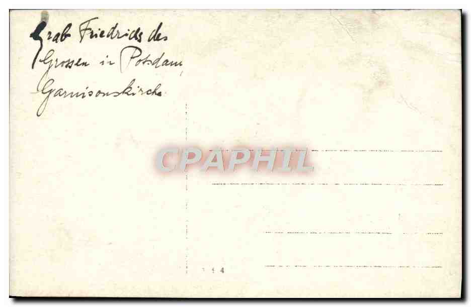 Grave de Friedrichs des Grossen — Potdam — Garnisonkirche — Reverso