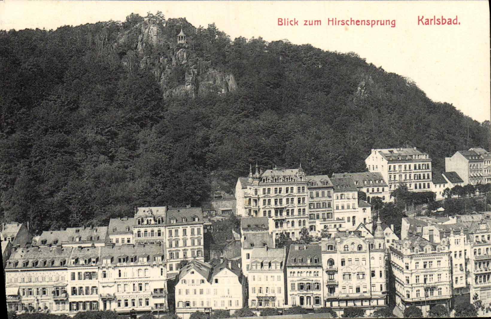 CPA Blick Zum Hirschensprung Karlsbad