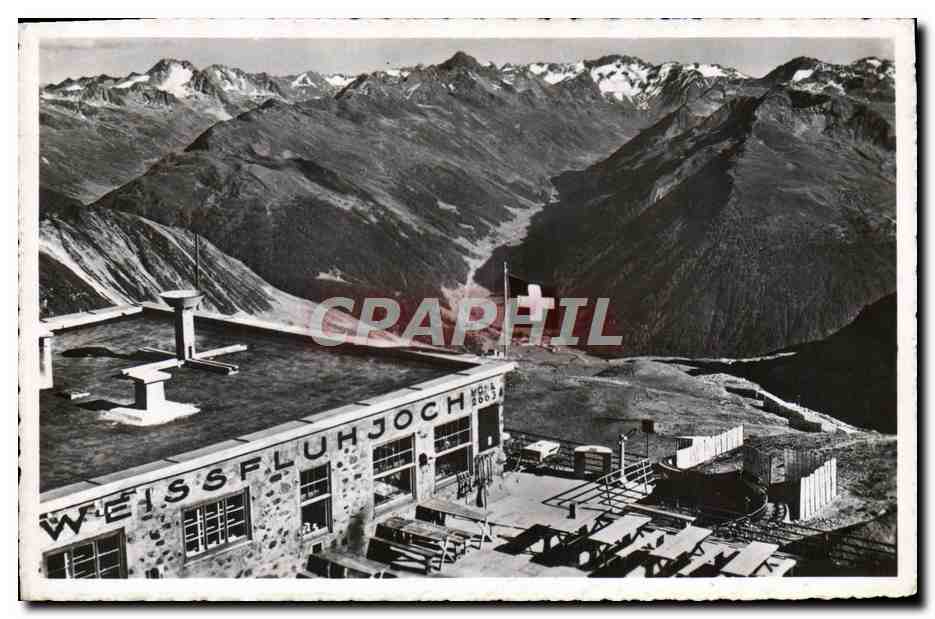 CPA Weissfluhjoch Gegen Fluela Weisshorn Schwarzhorn Dischmatal