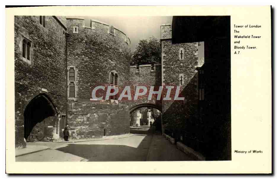 CPA Tower Of London The Wakefield Tower And bloody tower