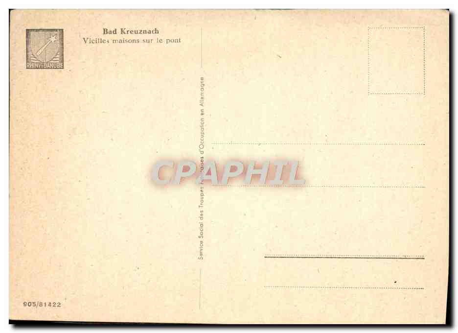 CPA Bad Kreuznach Vieilles Maisons Sur Le Pont — Achterkant