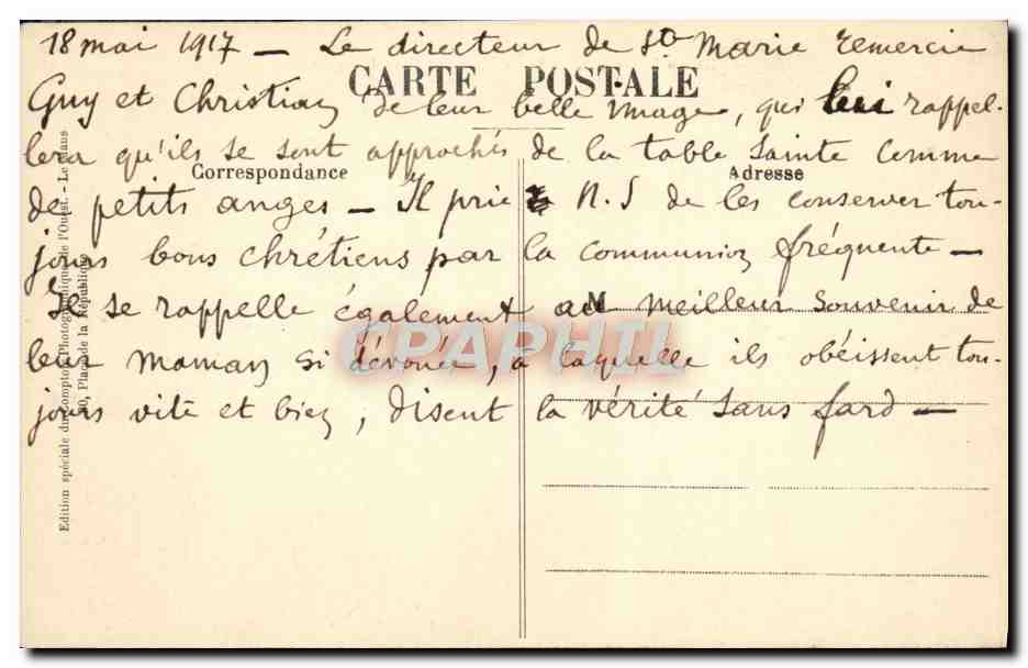 CPA Le Mans Maison Negrier 48 Boulevard Negrier — Rückseite