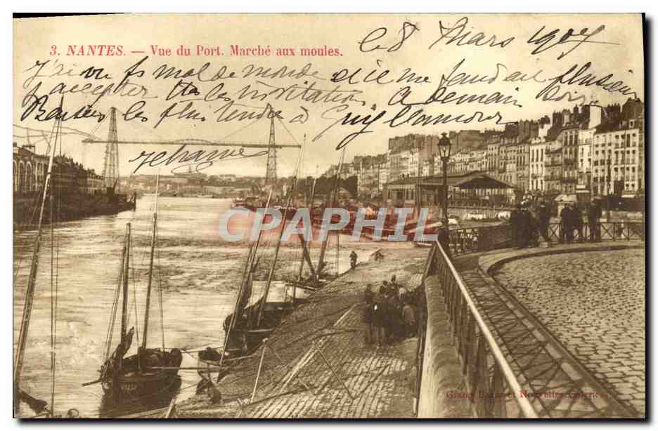 NANTES — Vue du Port. Marché aux moules — Giraud & Nobiles, Gallerie