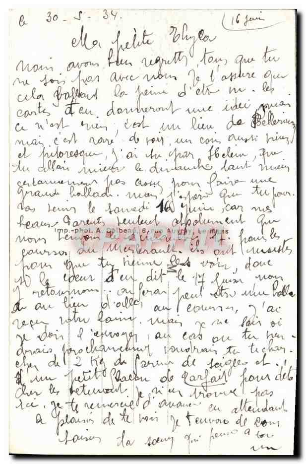 CPA St Leonard Des Bois Vue Generale — Verso