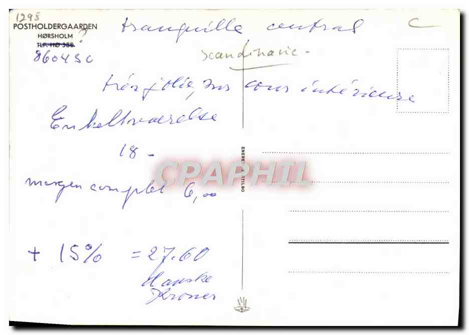 CPM Postholdergaarden Horsholm — Verso
