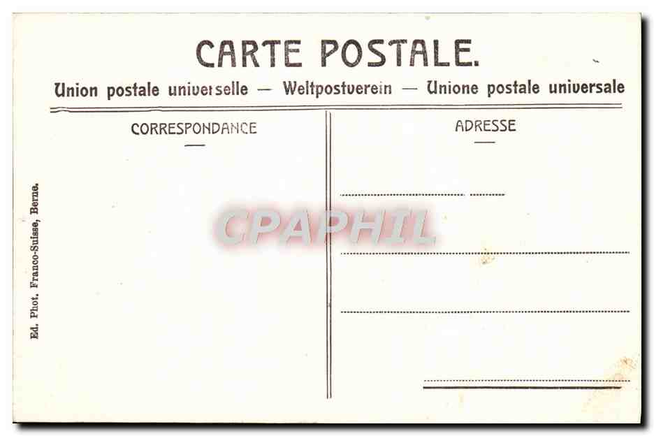 CPA Geneve Le Pont de la Coulouvreniere — Rückseite