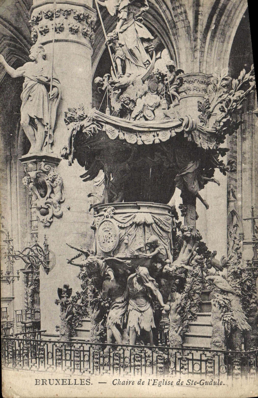Bruxelles — Chaire de l'Église de Ste-Gudule