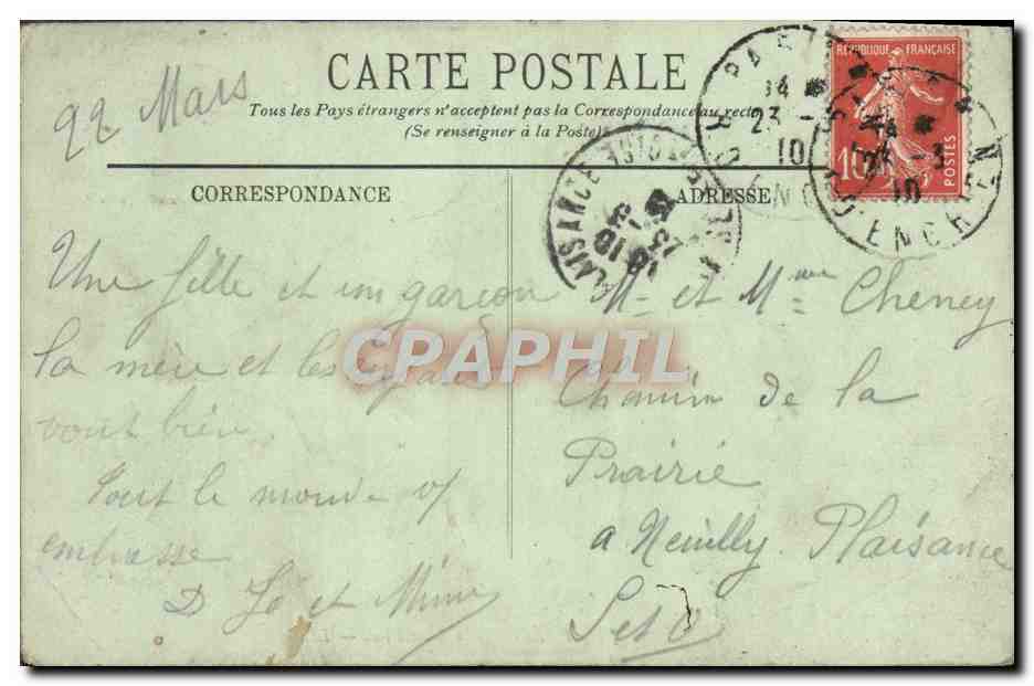 CPA Paris La Madeleine — Rückseite