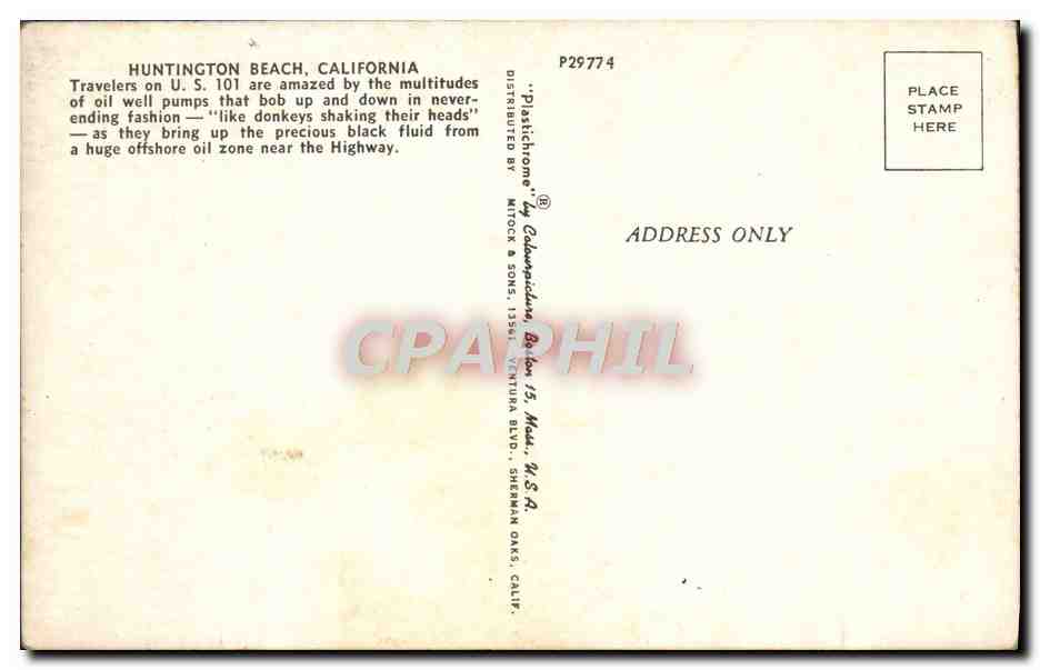 CPM Huntington Beach California Oil web pumps Petrole — Rückseite