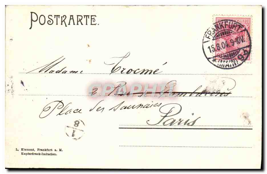 CPA Frankfurt Bilck Vom Dom Nach Suden — Rückseite