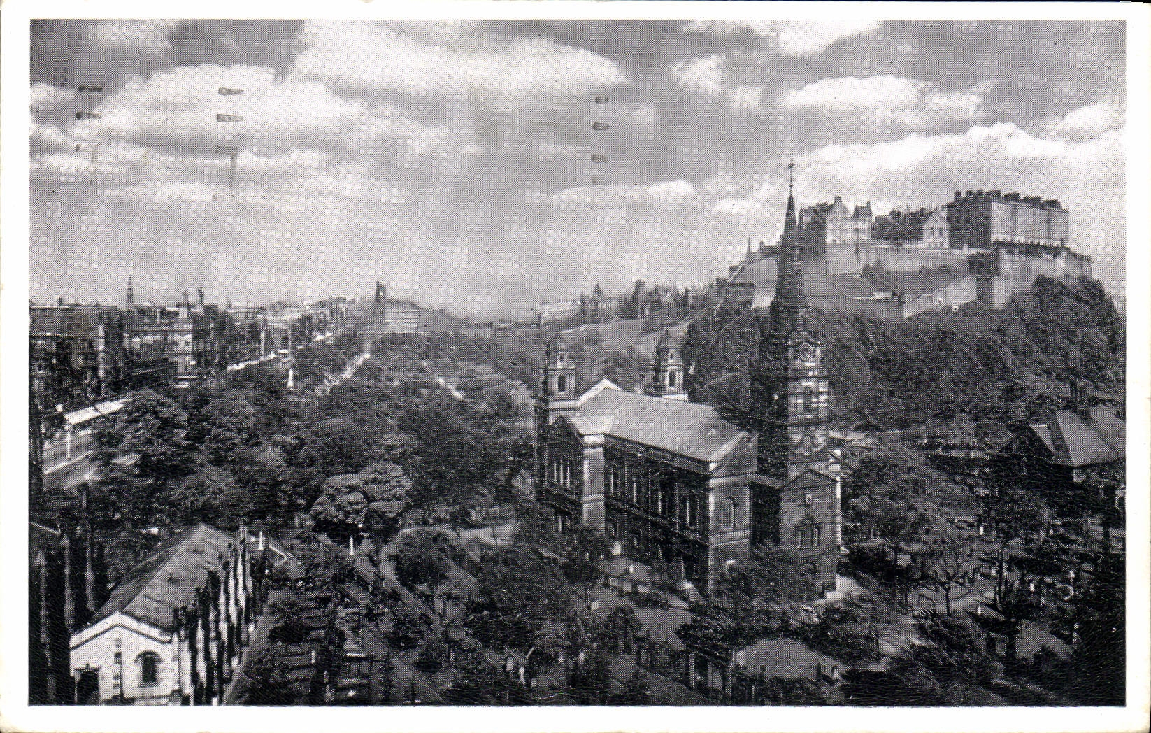 CPM Edinburgh Princes Street gardens and castle 