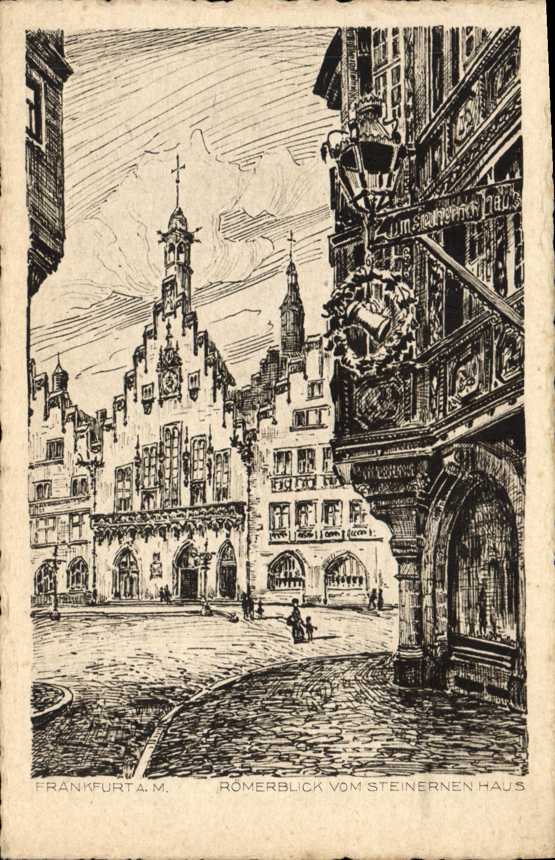 CPA Frankfurt Romerblick Vom Steinernen Haus