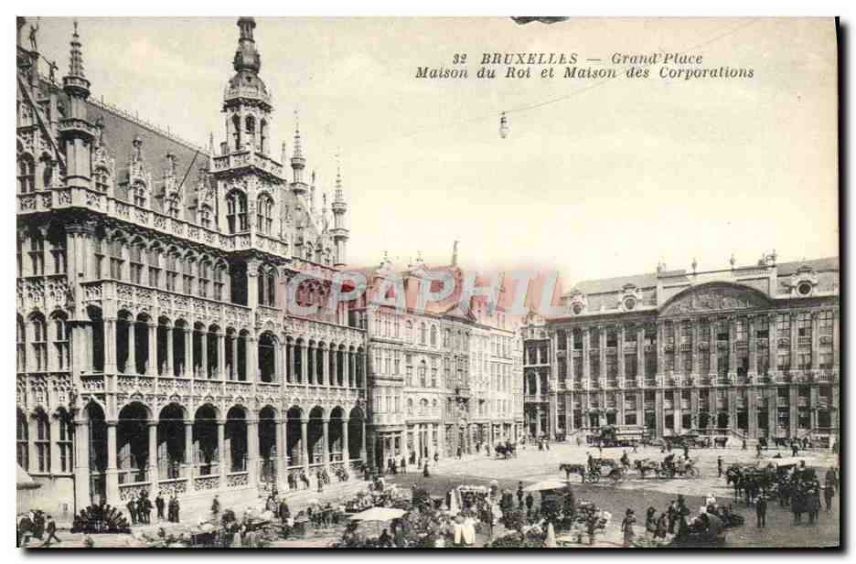 Bruxelles — Grand-Place — Maison du Roi et Maison des Corporations