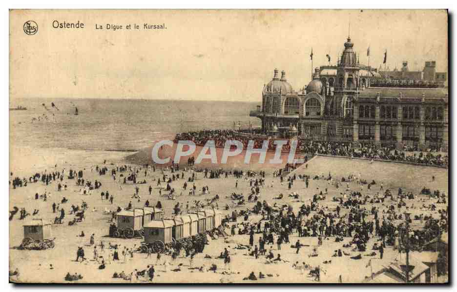 CPA Ostende La Digue et le Kursaal