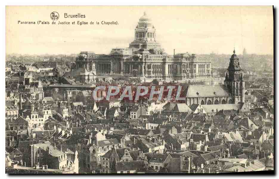 Bruxelles — Panorama (Palais de Justice et Église de la Chapelle) — N. Uls
