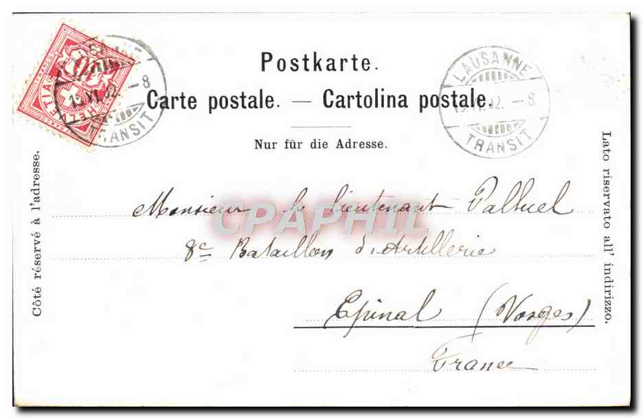CPA Geneve Vue Prise de Pregny — Verso