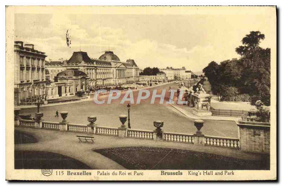 CPA Bruxelles Palais du Roi et Parc