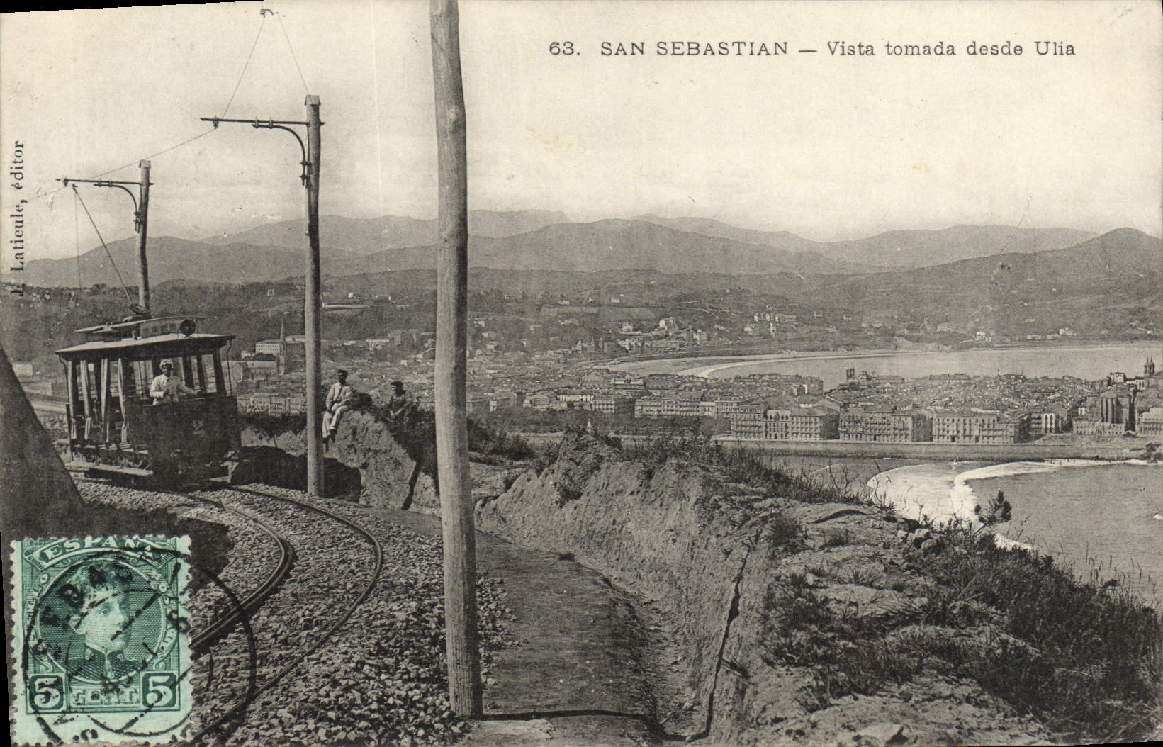 SAN SEBASTIAN — Vista tomada desde Ulia — H. Laticule, éditeur