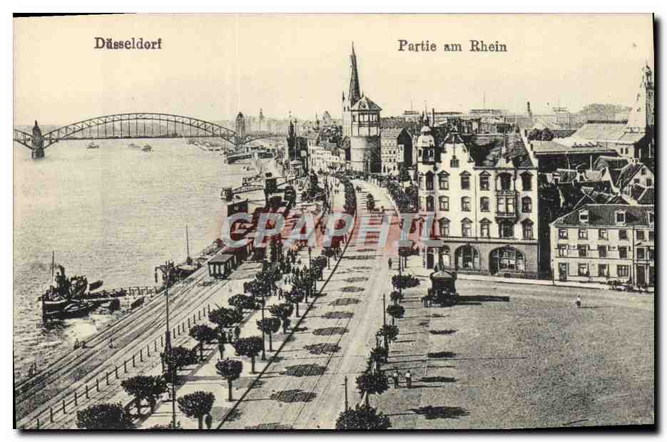 CPA Dusseldorf Partie am Rhein