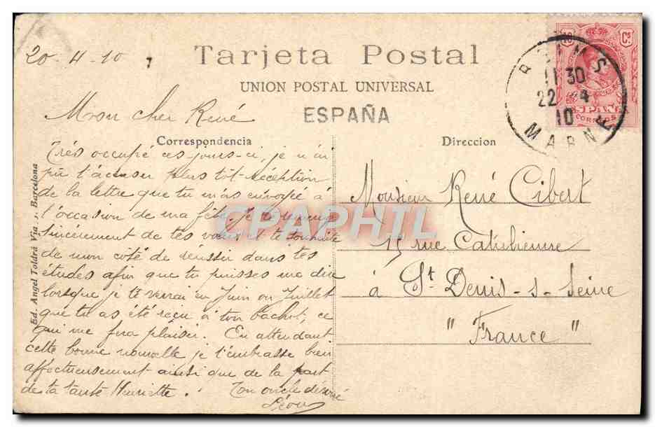 CPA Barlecona — Rückseite