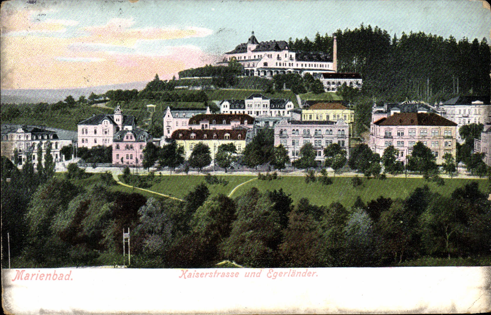 CPA Marienbad Kaiseratrasse Und Egerlander