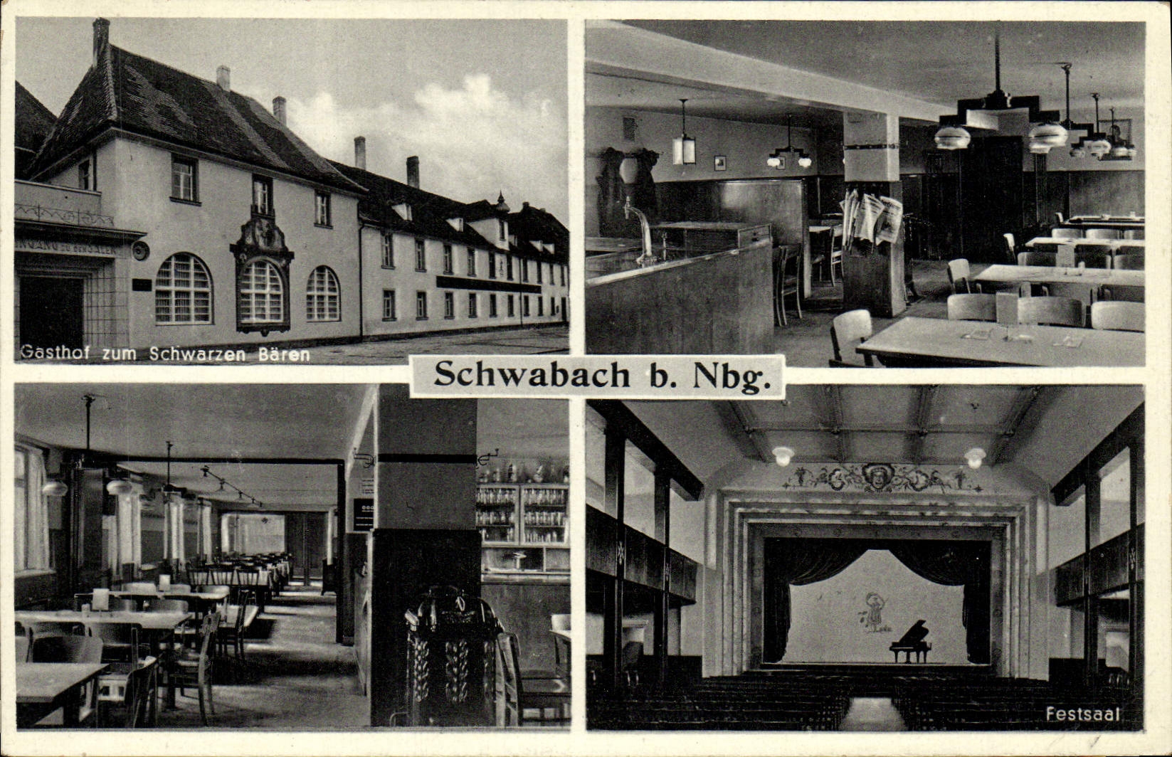 CPA Gasthof Zum Schwarzen Baren Schwabach B Nbg