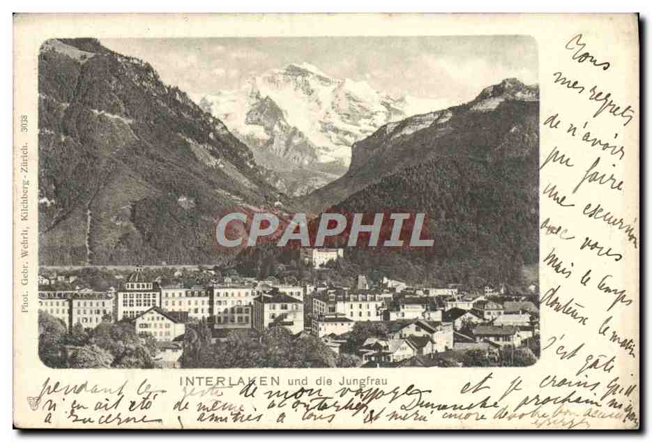 CPA Interlaken Und Die Jungfrau