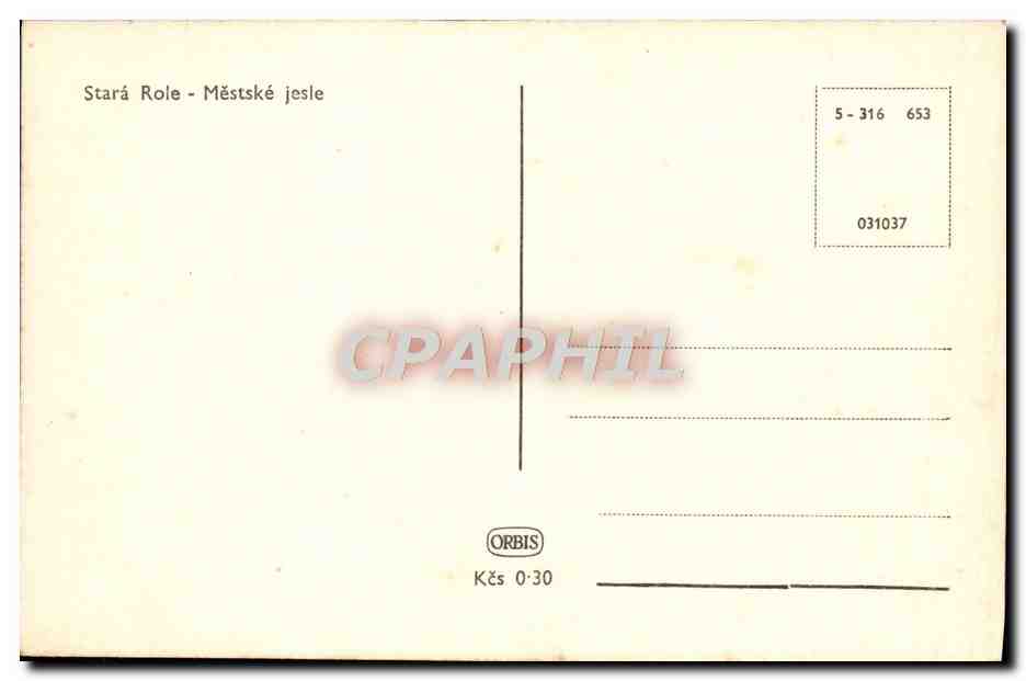 CPA Stara Role Mestske Jesle — Rückseite