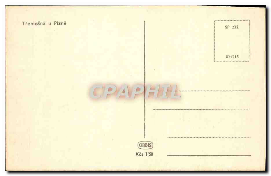 CPA Tremosna U Plzne — Rückseite