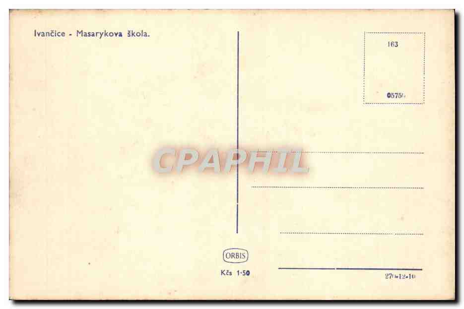 CPA Ivancice Masarykova Skola — Rückseite