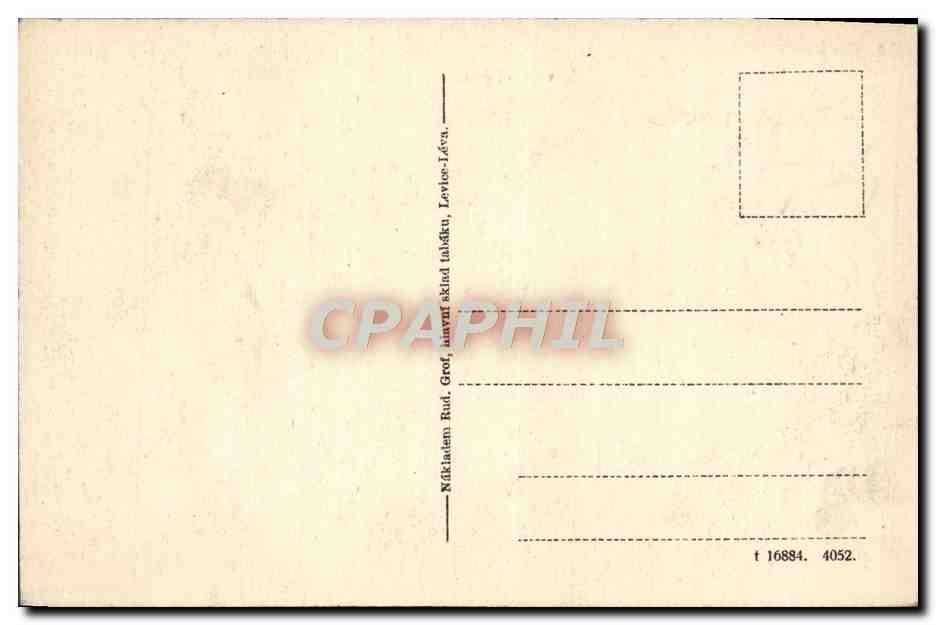 Levice—Léva — Place centrale avec bâtiments commerciaux — Nákladem Rud. Grof, Levíček-Léva — Rückseite