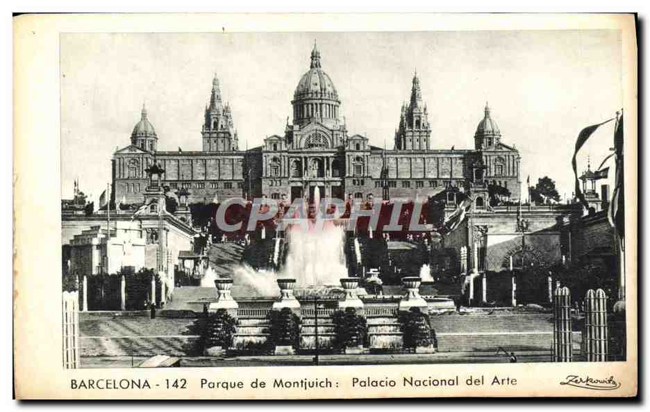 CPA Barcelona Parque De Montjuich Palacio Nacional Del Arte